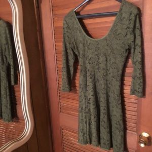 Free people green Lacey dress